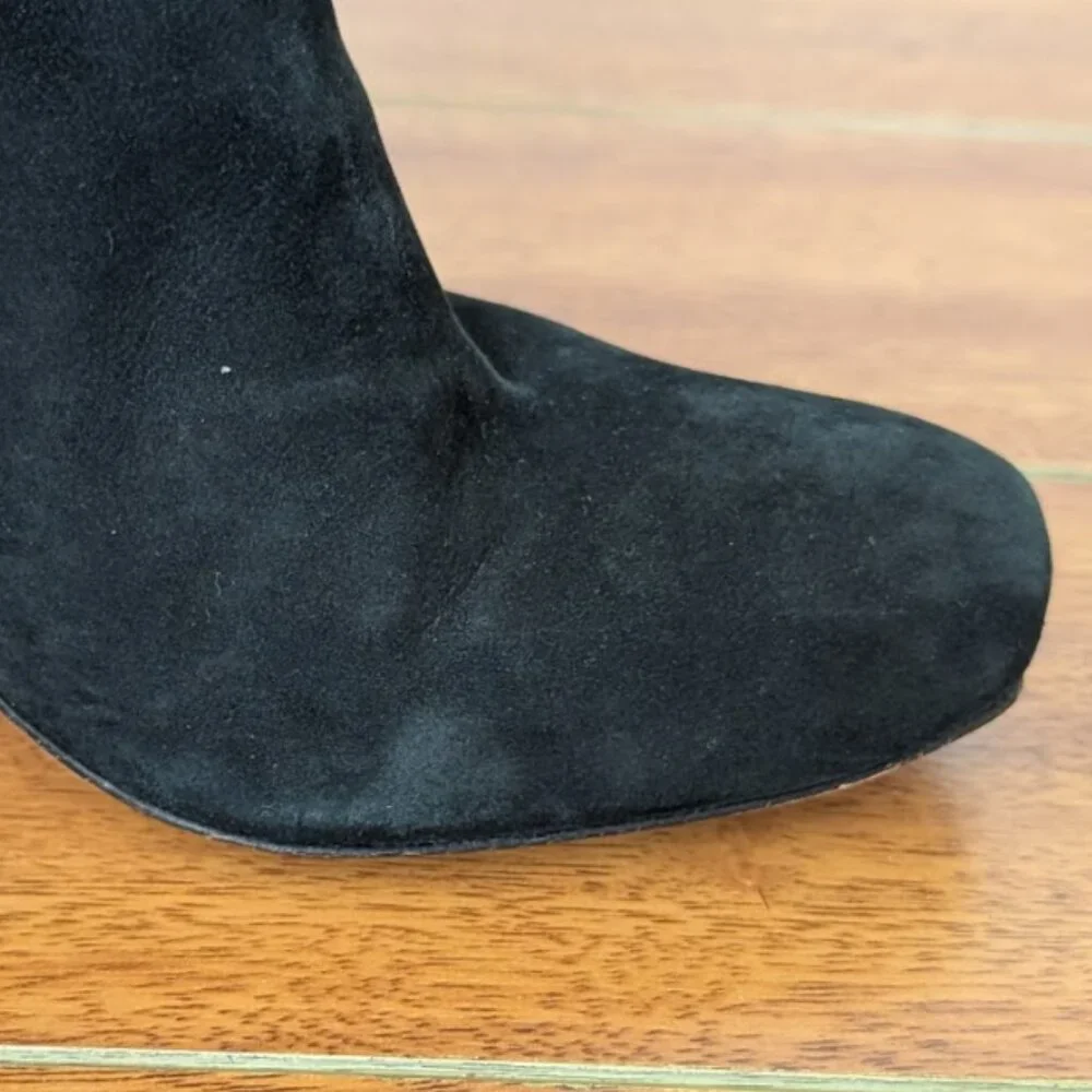 Corso Como Italian ankle boot with bow, leather soles - black - size 8